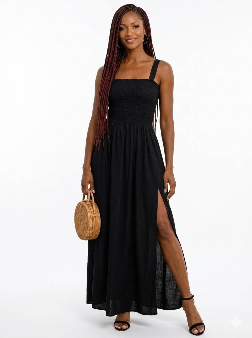 ☔️🔸️NWT Black Boho Maxi Sleeveless Dress Small